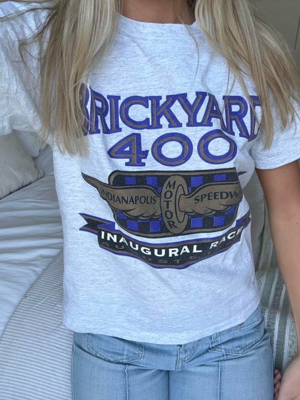 90's Nascar baby tee boxy - Indy Brickyard 400 - Picture 3 of 5